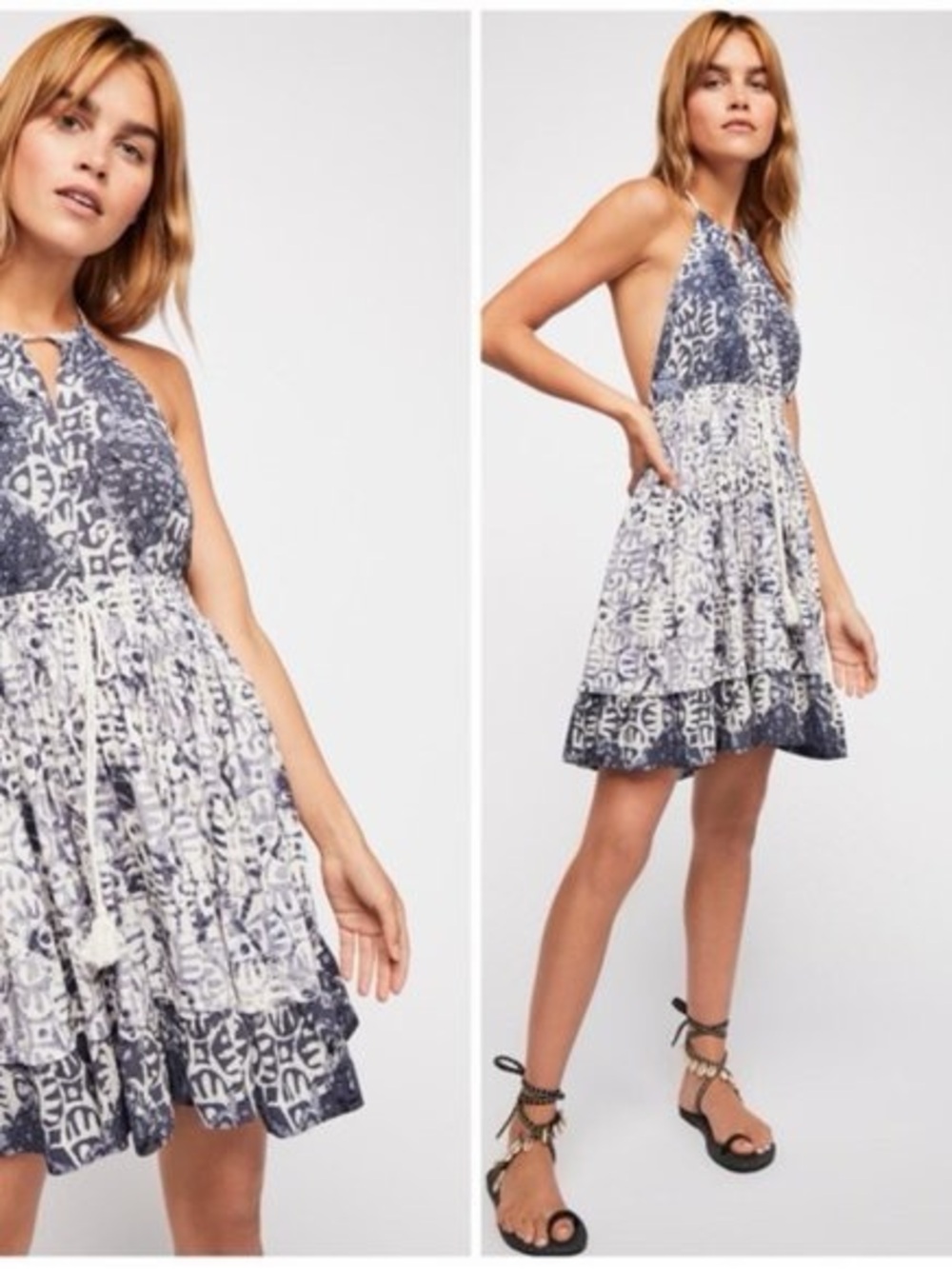 Free People Beach Day Mini Halter Dress XS